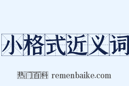 小格式近义词是什么意思的图片